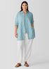 Organic Handkerchief Linen Classic Collar Long Shirt