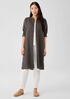 Organic Linen Band Collar Shirtdress