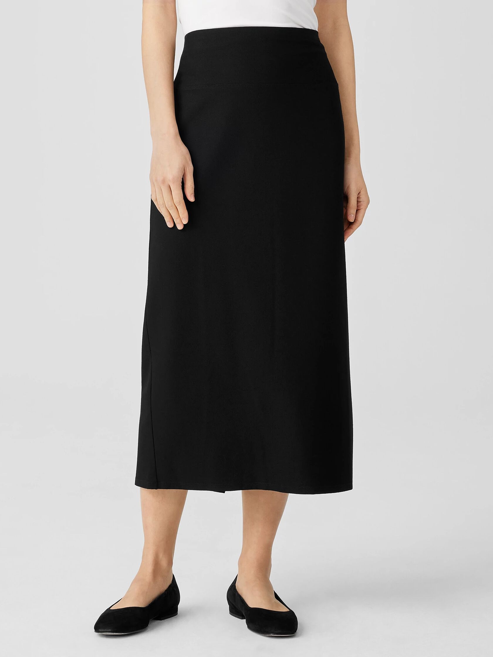 Washable Stretch Crepe Pencil Skirt | EILEEN FISHER