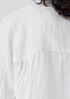 Linen Cotton Sheer Check Mandarin Collar Shirt