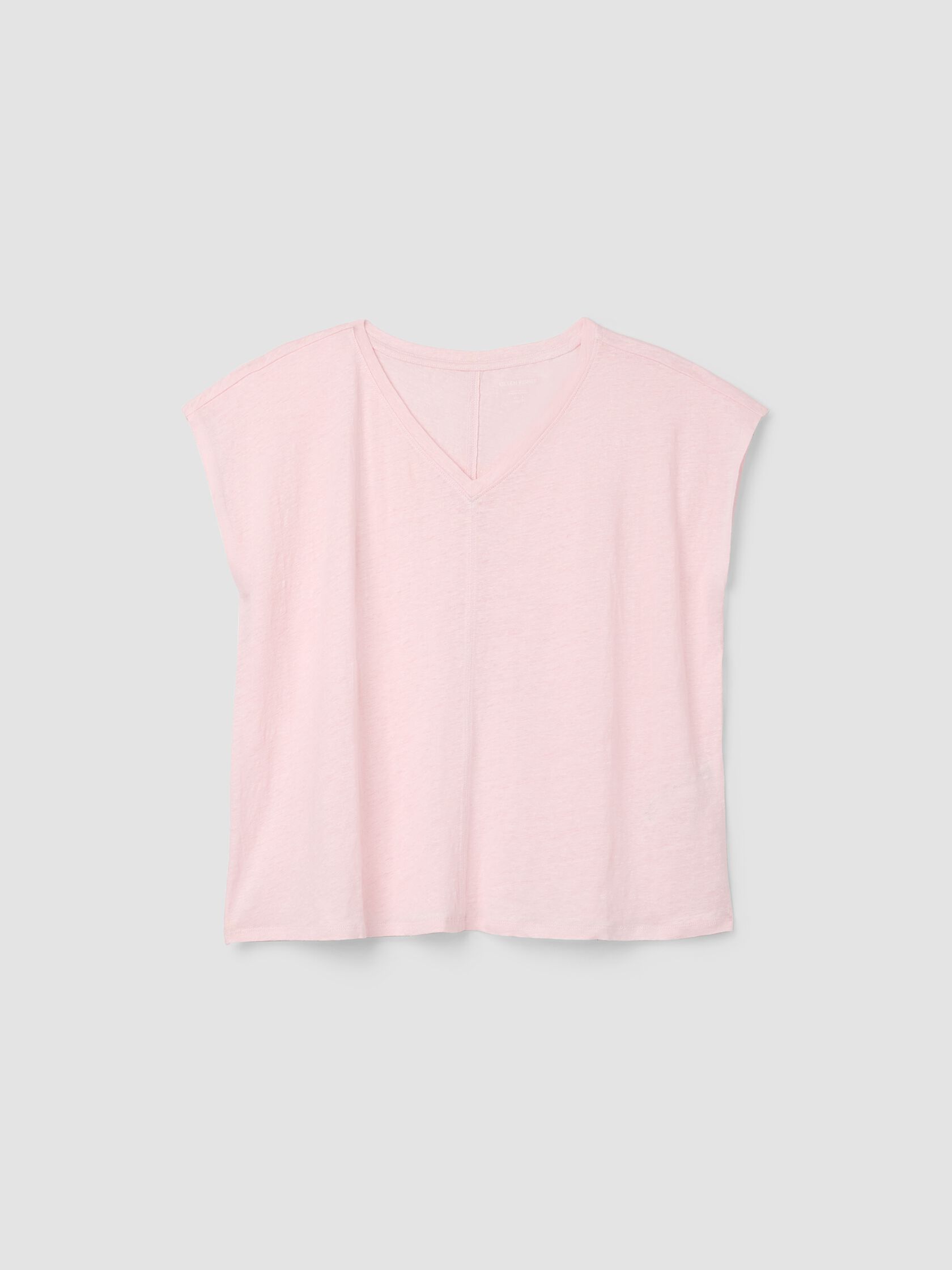 Organic Linen Jersey V-Neck Tee