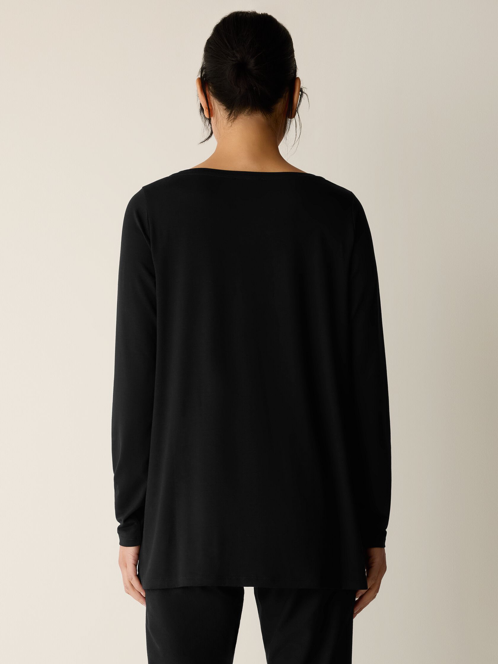 Fine Jersey Ballet Neck Long Top