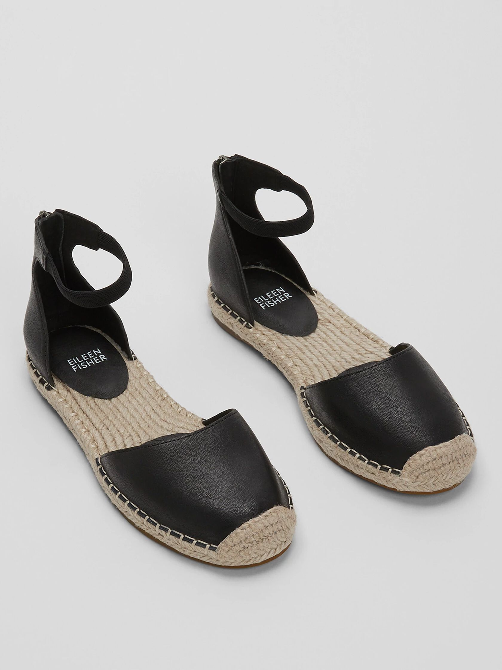 Lala Tumbled Leather Espadrille Flat