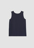 Stretch Jersey Knit Jewel Neck Tank