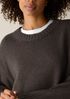 Cotton & Recycled Cashmere Crew Neck Long Top