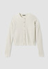 Organic Cotton Chenille Crew Neck Cardigan