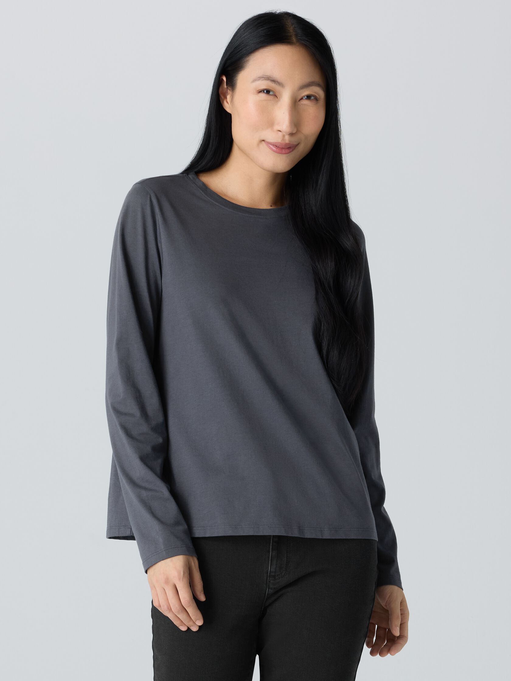 Organic Pima Cotton Jersey Long-Sleeve Tee