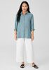 Washed Organic Linen Delave Classic Collar Shirt