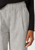Organic Cotton Linen Ticking Stripe Pleated Pant