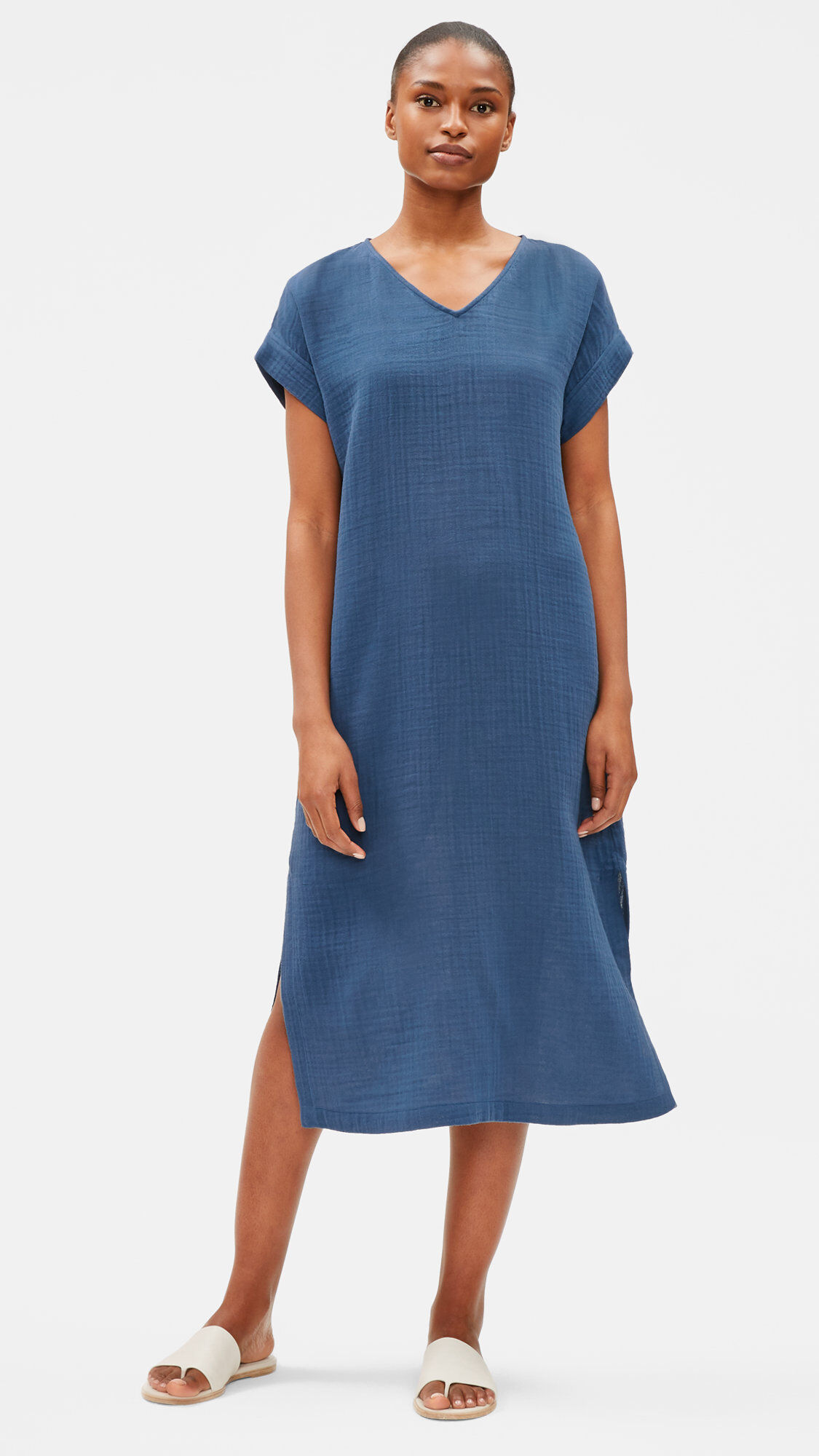 Eileen fisher organic cotton shop gauze dress
