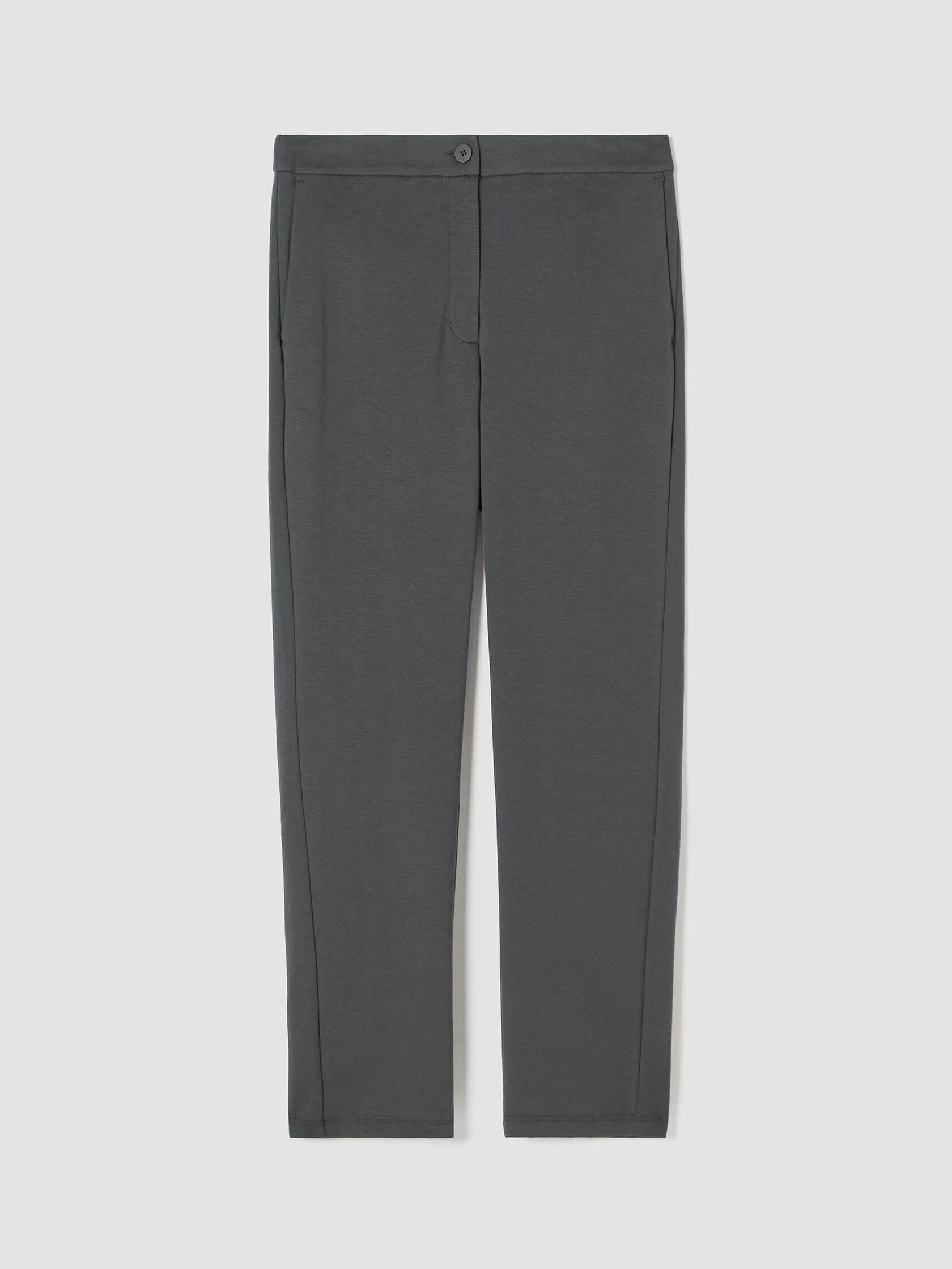 Cotton Blend Ponte Slim Pant