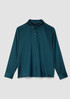 Stretch Silk Charmeuse Classic Collar Shirt