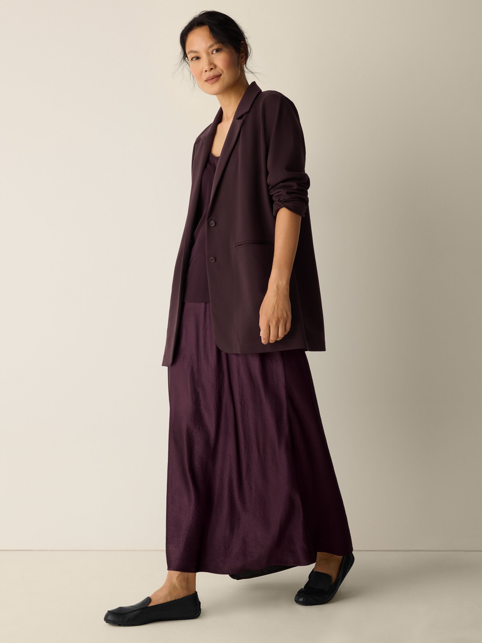Washable Flex Ponte Long Blazer