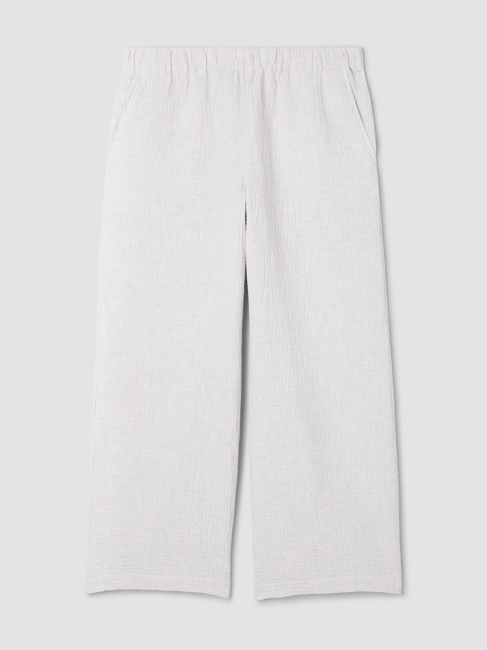 Organic Cotton Doubleweave Wide-Leg Pant