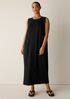 Stretch Jersey Knit Round Neck Dress