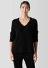 Organic Cotton Eyelash V-Neck Top