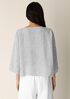Puckered Organic Linen Stripe Box-Top