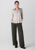 Stretch Silk Charmeuse Classic Collar Shirt