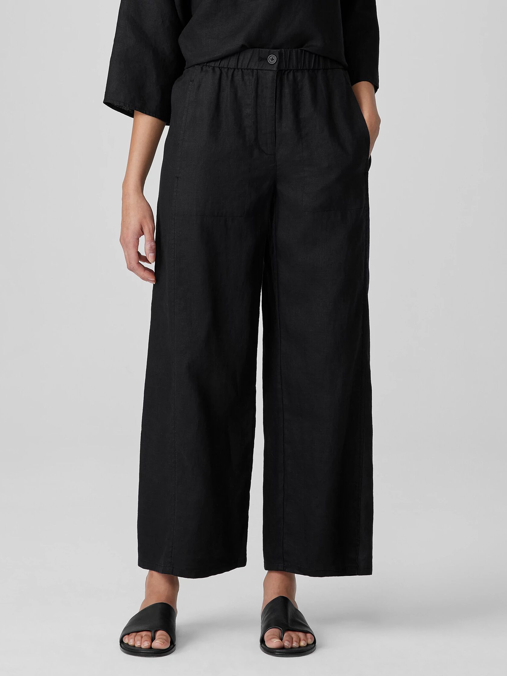 Organic Linen Wide Trouser Pant