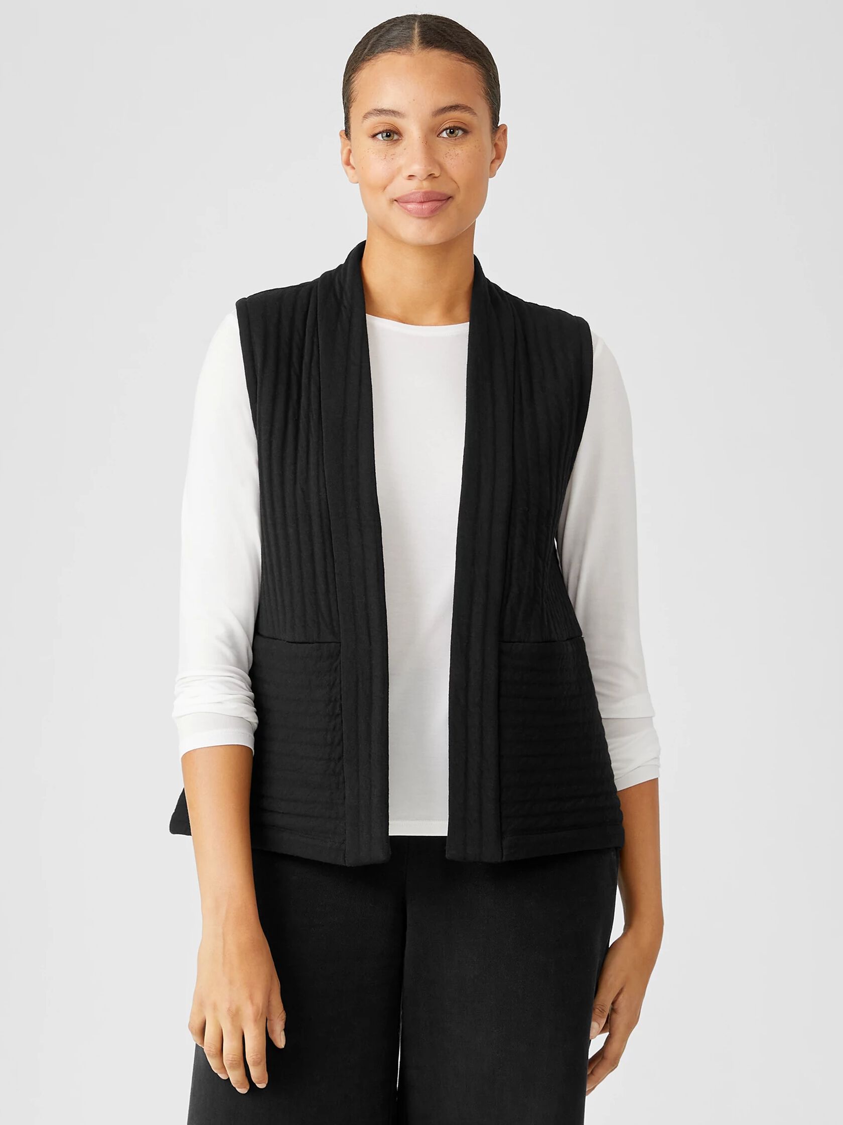 Organic Cotton Channels High Collar Vest