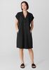 Cotton Blend Stripe Stitch Shirtdress