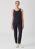 Pima Cotton Stretch Jersey High-Waisted Pant