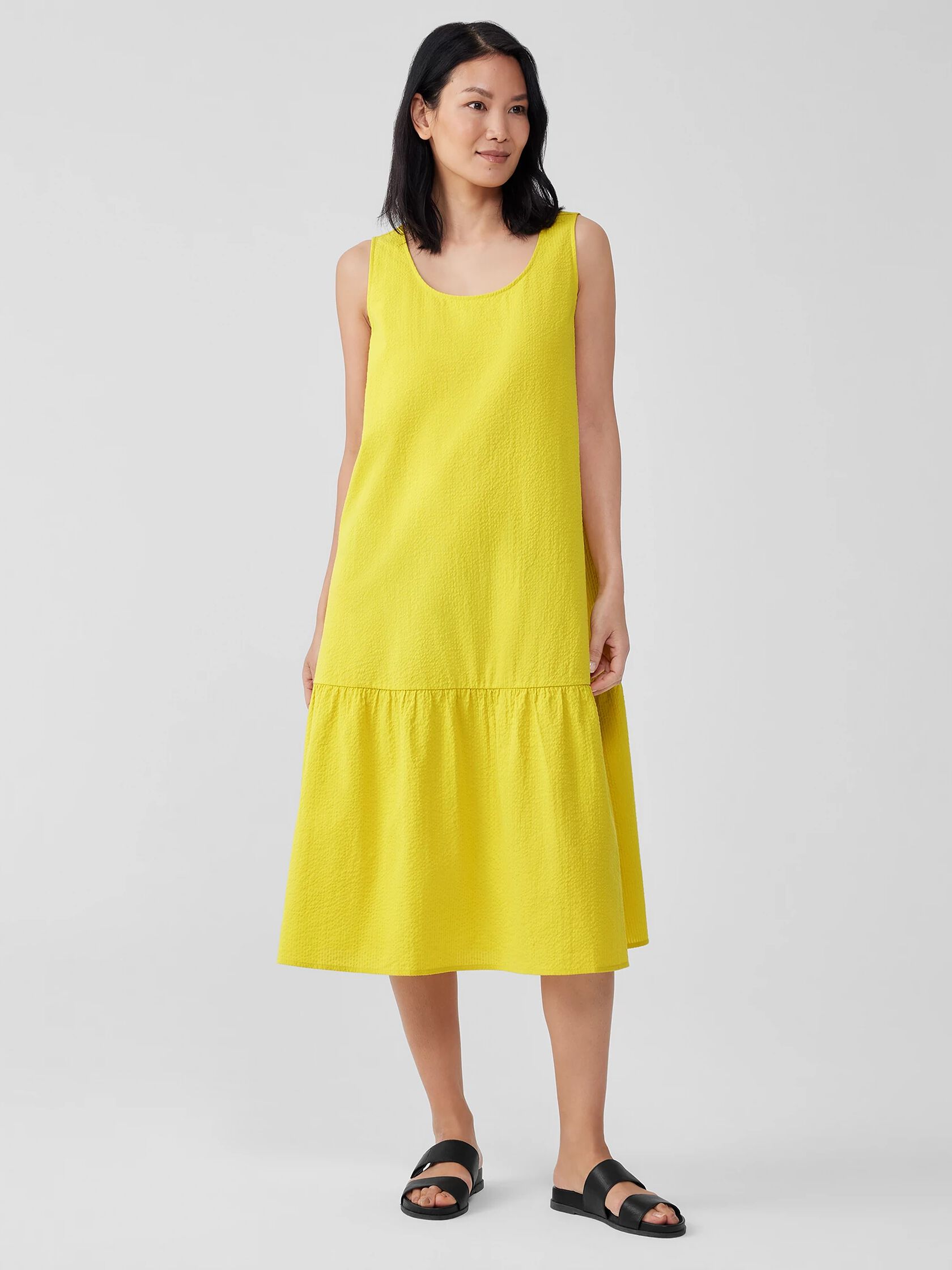 Organic Cotton Ripple Tiered Dress