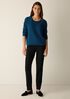 Peruvian Cotton Blend Jewel Neck Top