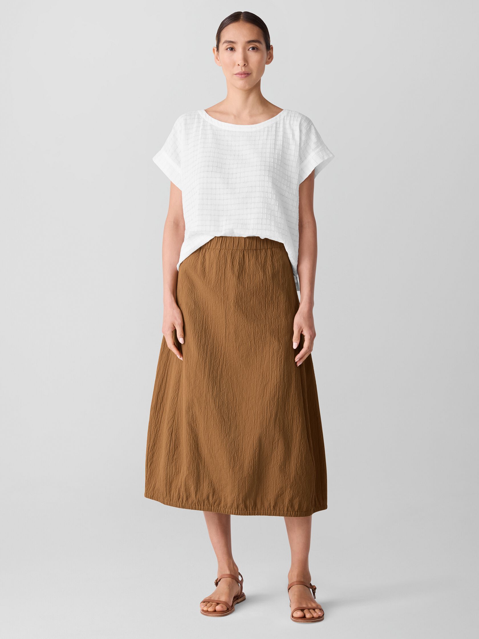 Organic Cotton Pucker Lantern Skirt