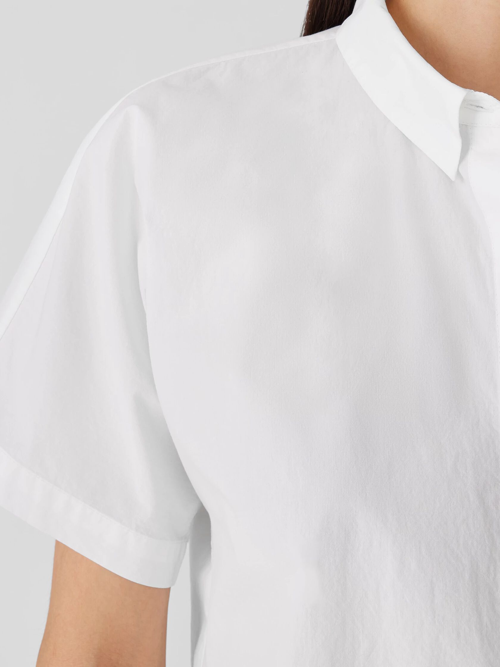 Washed Organic Cotton Poplin Short-Sleeve Shirt