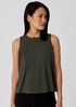 Stretch Silk Jersey Crew Neck Tank