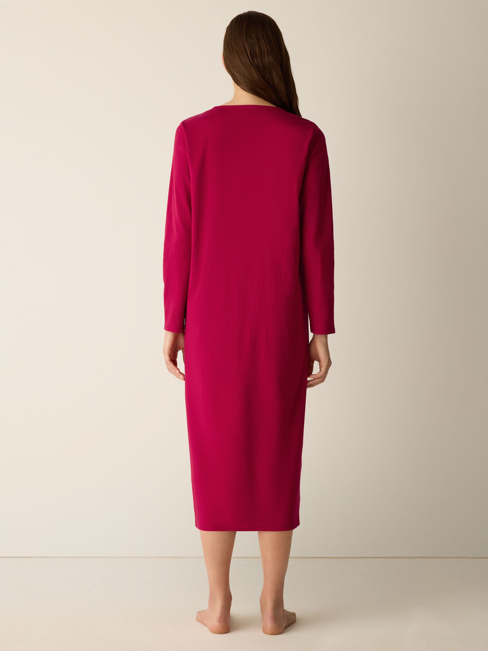 Organic Cotton Interlock V-Neck Sleep Dress