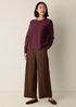 Fine Felted Wool Crew Neck Top in Regenerative Wool