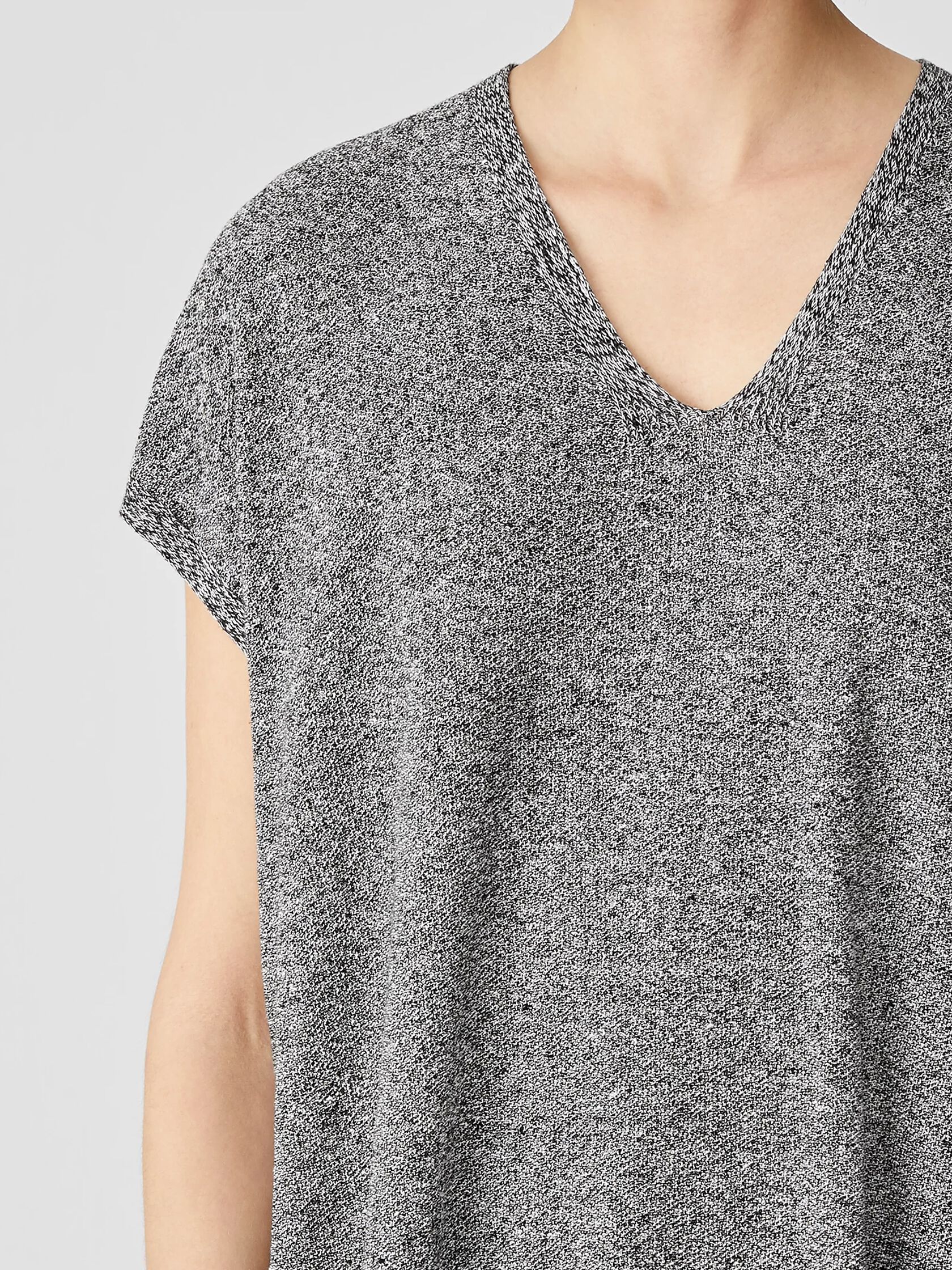 Organic Linen Cotton Twist V-Neck Top