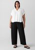 Silk Georgette Crepe Pleated Straight Pant
