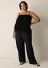 Slubby Organic Cotton Linen Full-Length Straight Pant