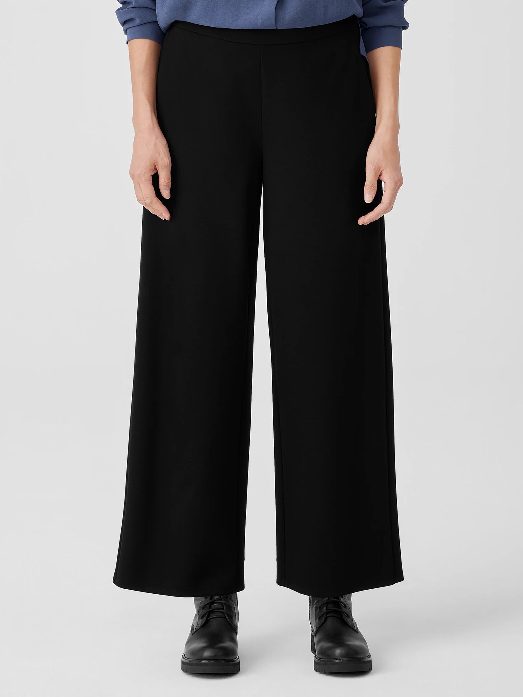 Washable Flex Ponte Wide-Leg Pant