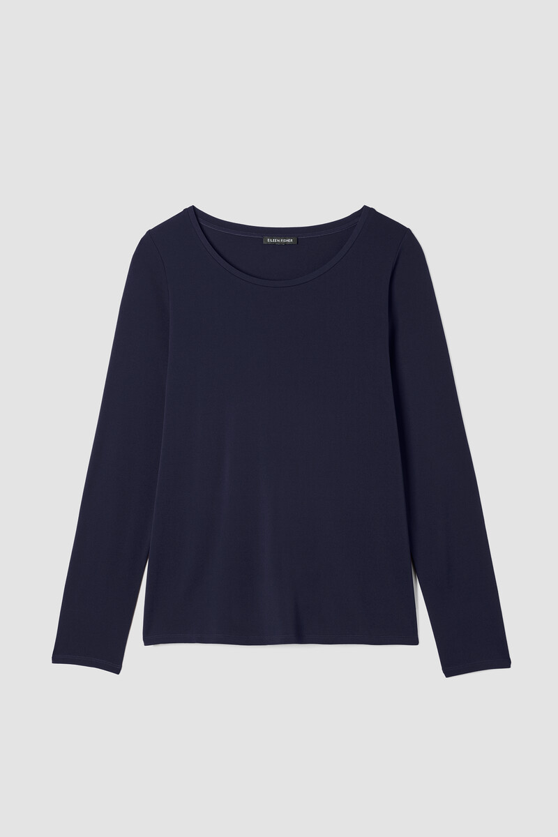 Stretch Silk Jersey Scoop Neck Top Stretch Silk Jersey Scoop Neck Top
