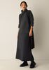 Mélange Boiled Wool Jersey A-Line Skirt in Regenerative Wool