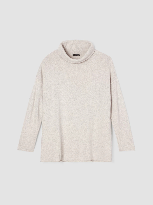 Cotton and Recycled Cashmere Turtleneck Top