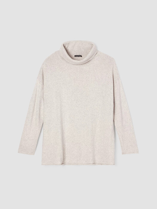 Cotton and Recycled Cashmere Turtleneck Top