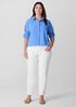 Washed Organic Cotton Poplin Classic Collar Short Shirt