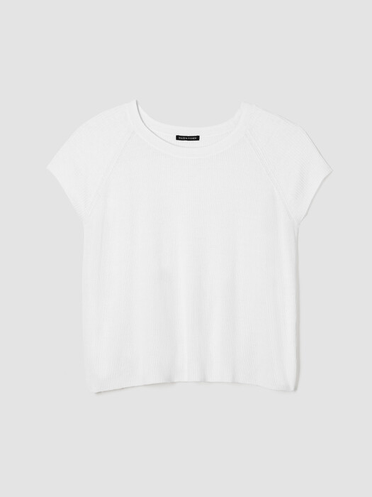 Organic Linen Cotton Jewel Neck Top