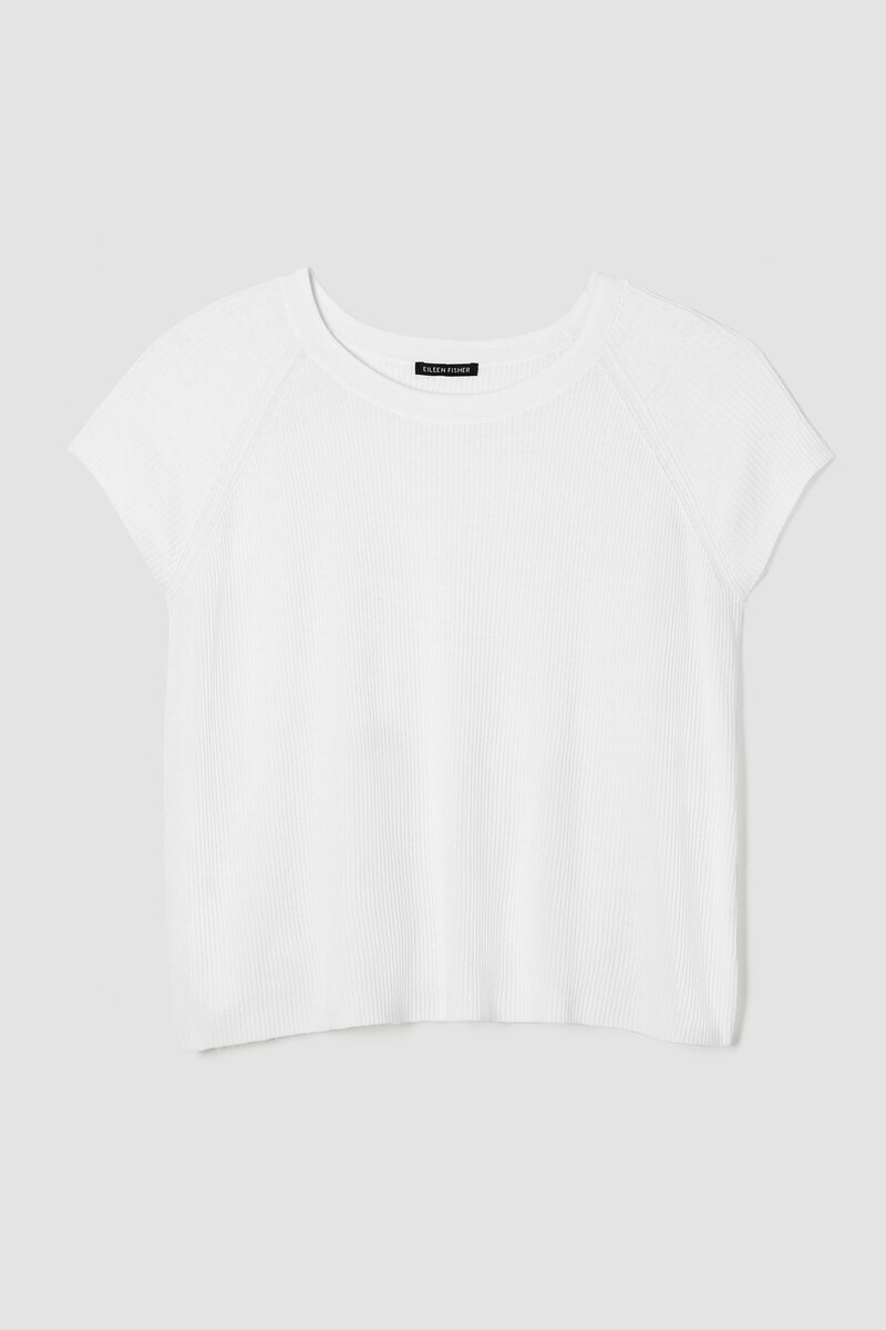 Organic Linen Cotton Jewel Neck Top Organic Linen Cotton Jewel Neck Top