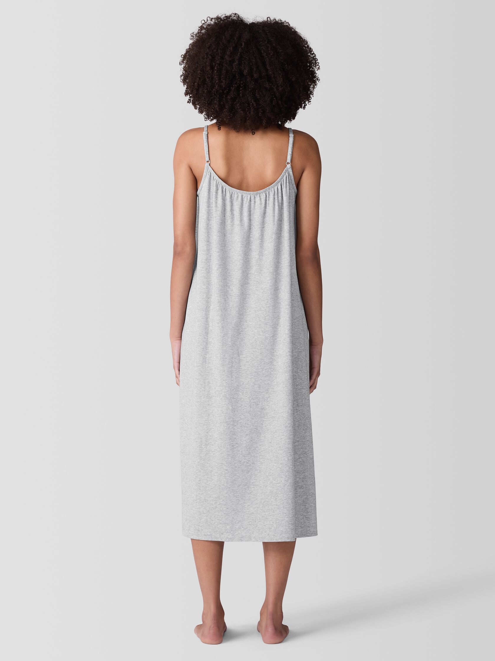 Mélange Organic Cotton Interlock Cami Sleep Dress