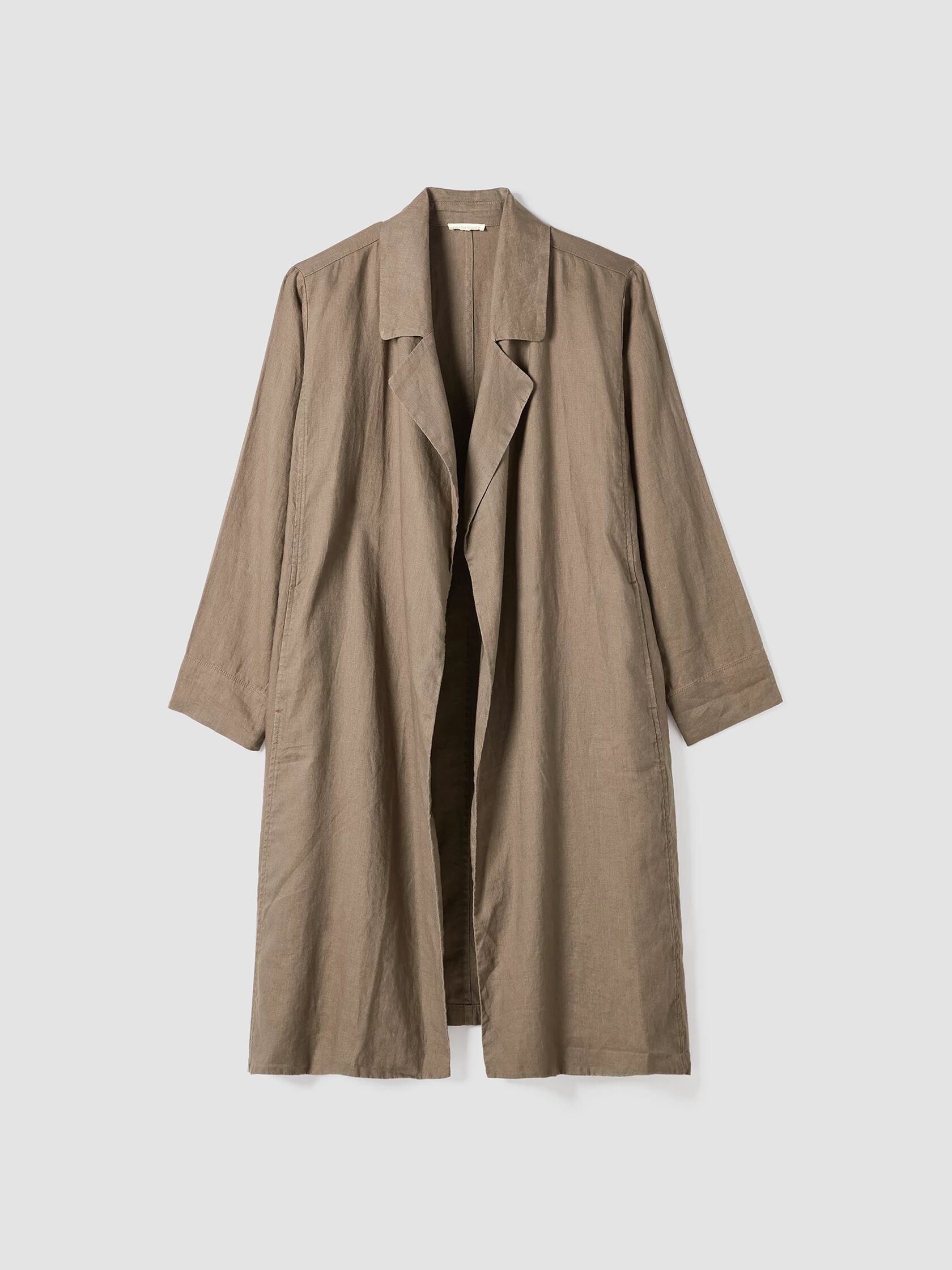 Organic Linen Trench Coat | EILEEN FISHER