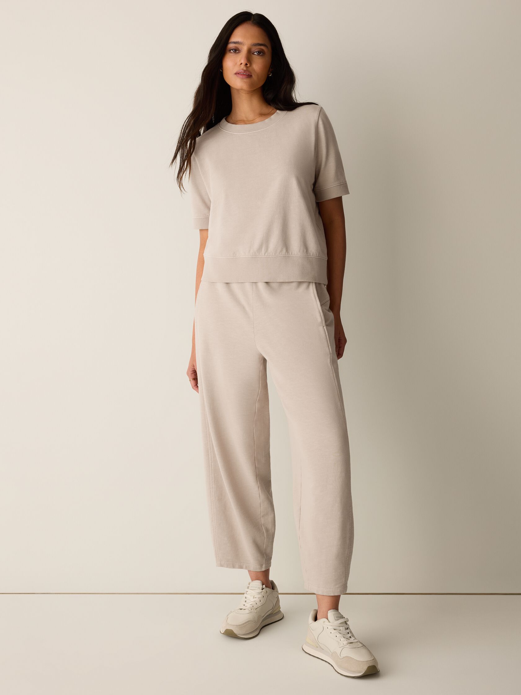 Garment-Dyed Organic Cotton Terry Lantern Pant