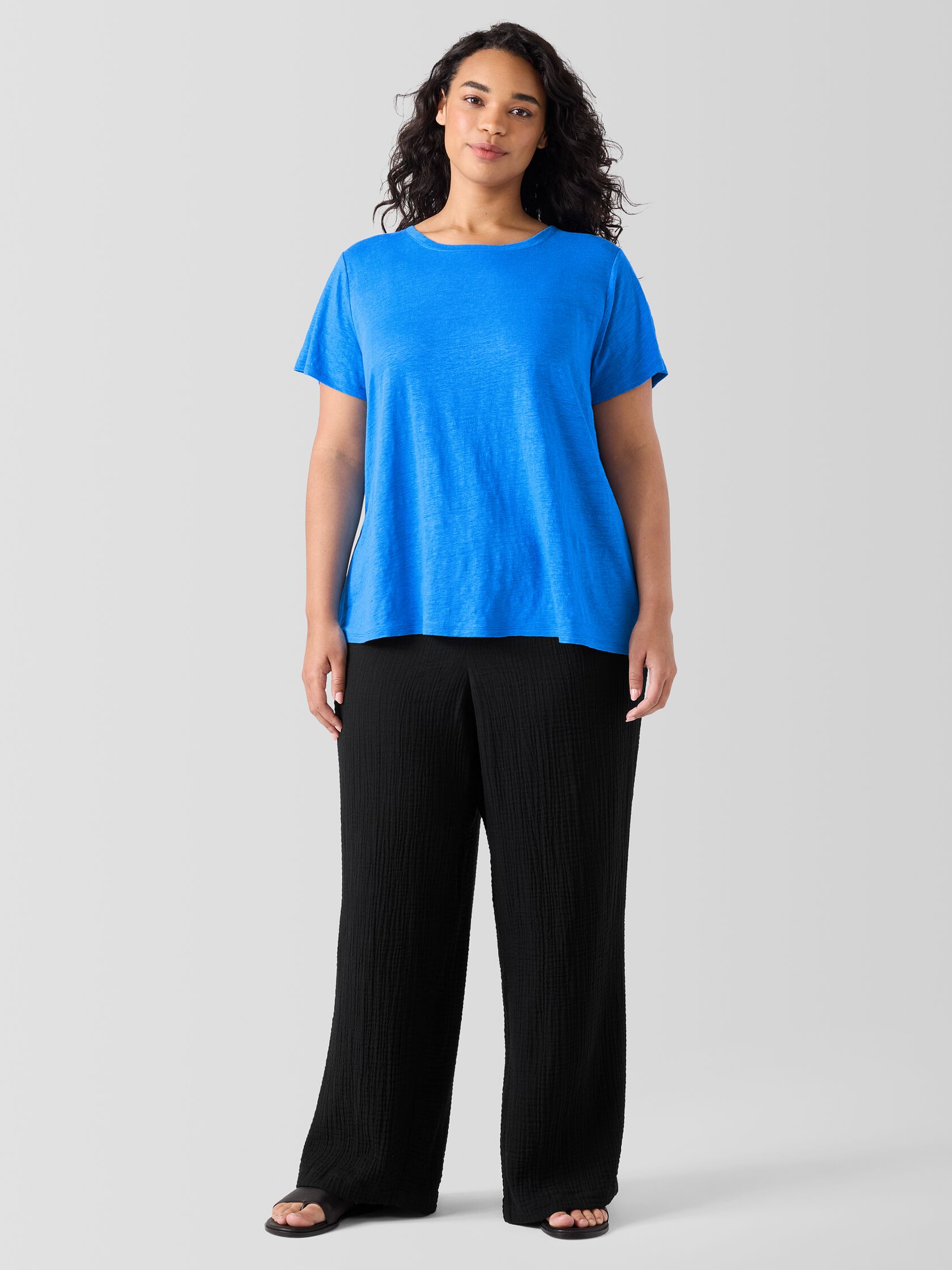 Organic Linen Jersey Crew Neck Tee
