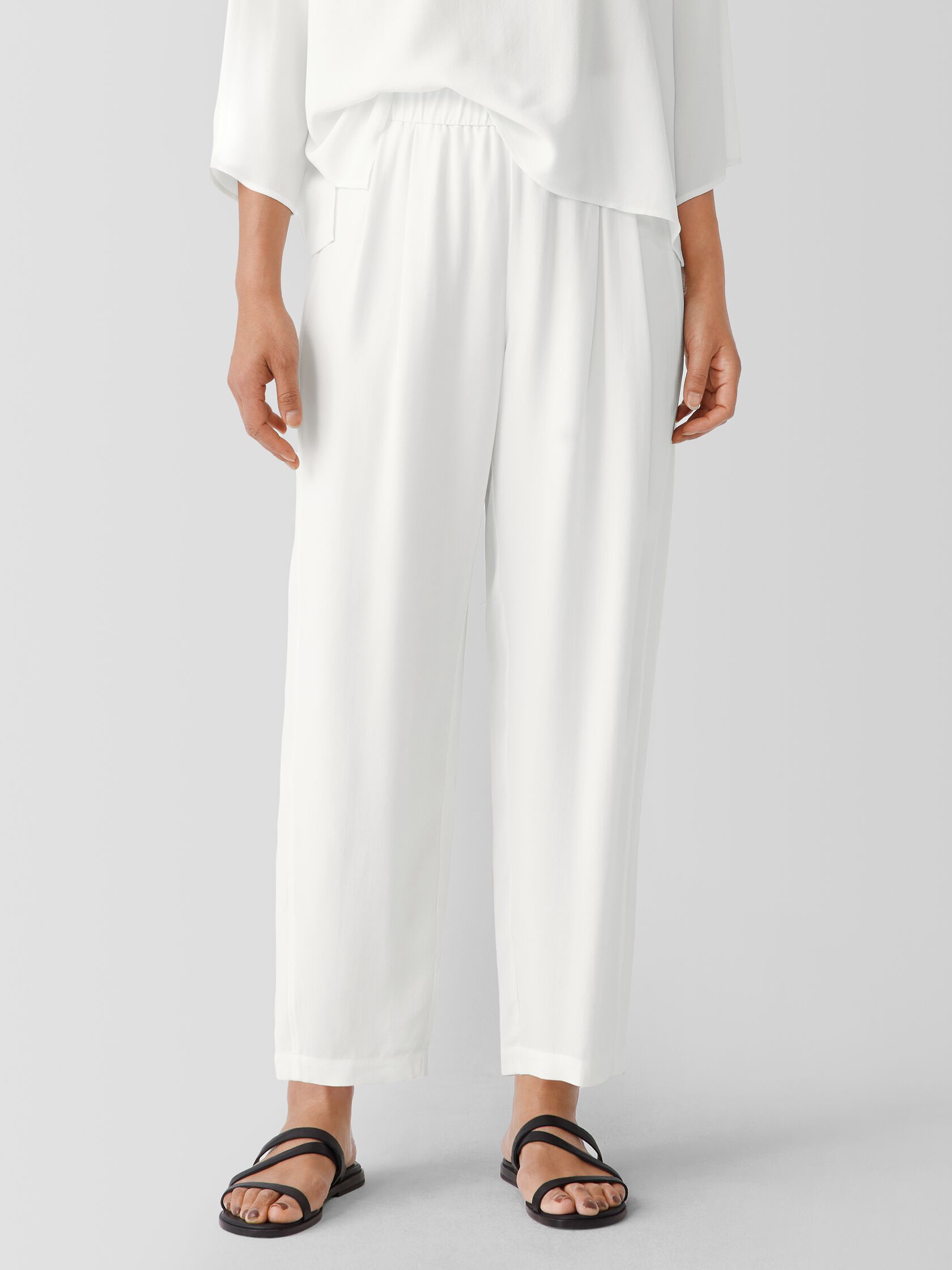 Silk Georgette Crepe Lantern Pant