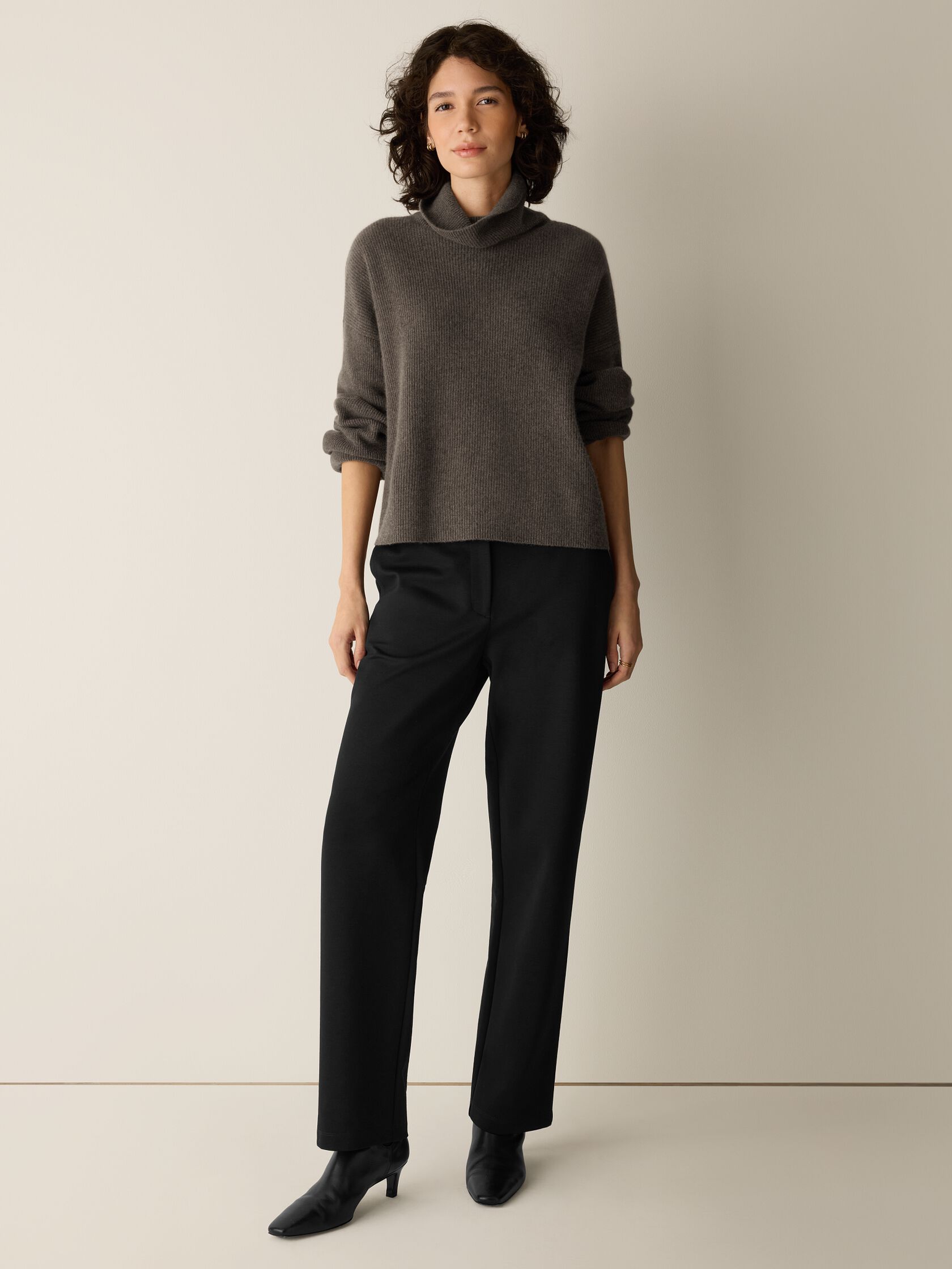 Italian Cashmere Turtleneck Top